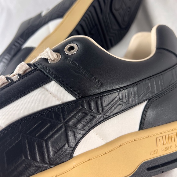 PUMA X MCM Slipstreram Low Court Black & White Leather Sneakers Made in Italy - Picture 12 of 17